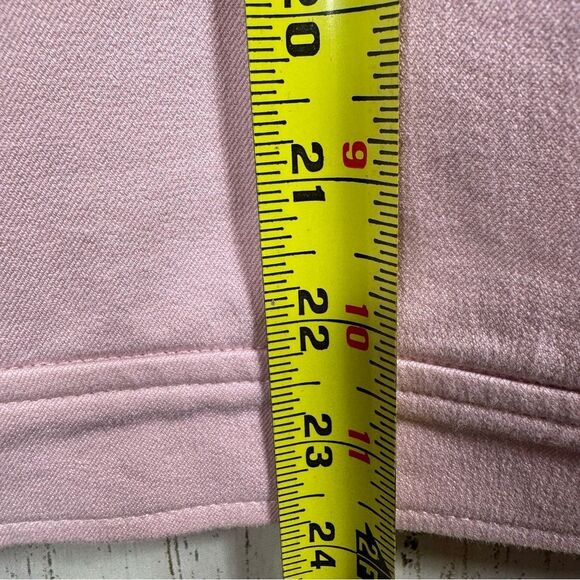 St John Sport By Marie Jacket Stretch Cotton Zipper Gold Detail Soft Pink Pocket - Picture 15 of 15
